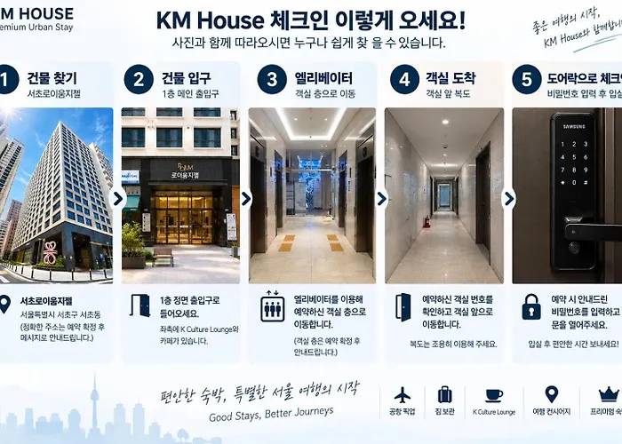 Апартаменты Km House 10, Suite, 1 Queen Bed, 강남 서초